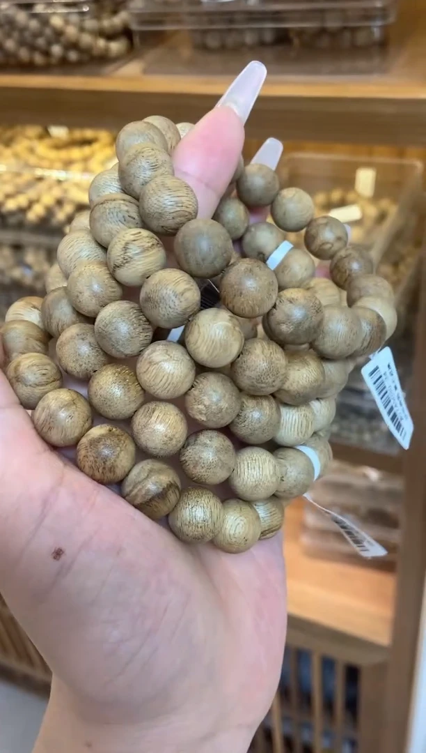 手串沉香菩萨棋圆珠单圈1.3微瑕多样性发其一