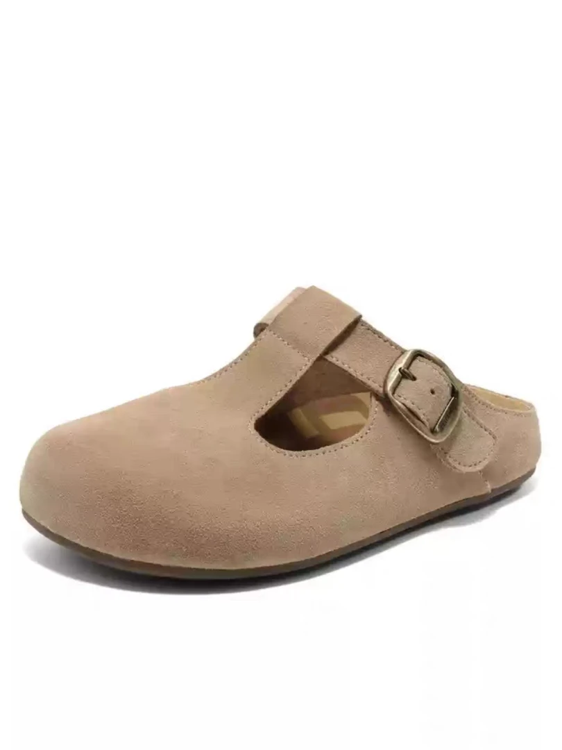 【110--140】镂空简约磨砂日常包头平跟包头拖百搭凉拖高质感穿搭