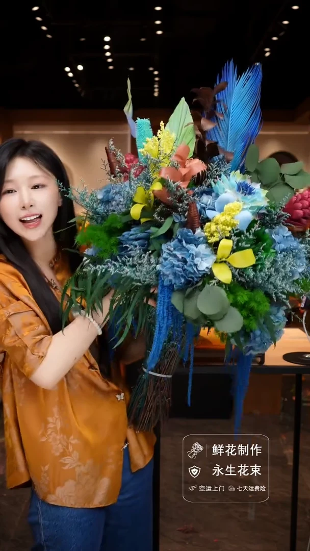 琉璃手工艺品手工花器花束空运包邮送货上门-以图片为准