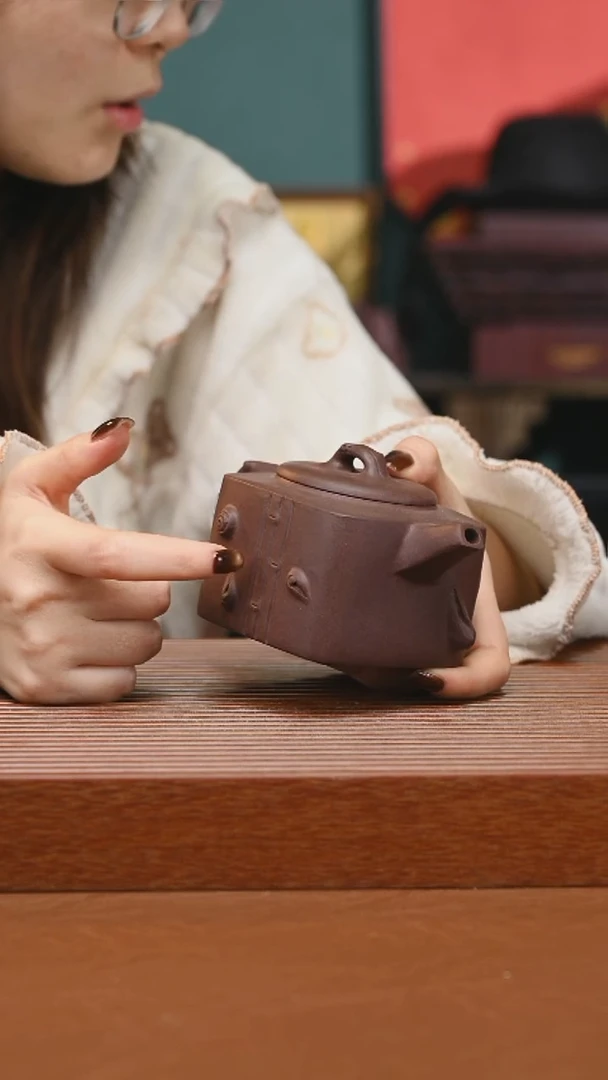 茶壶紫砂砂精工半手花器512