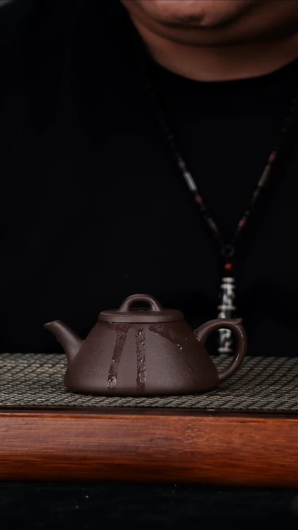 茶壶紫砂原矿紫泥文瓢170cc