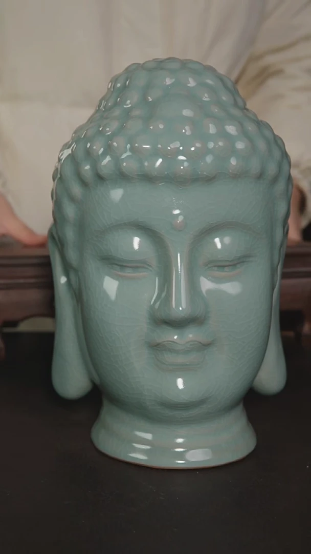 摆件陶佛首摆件11111