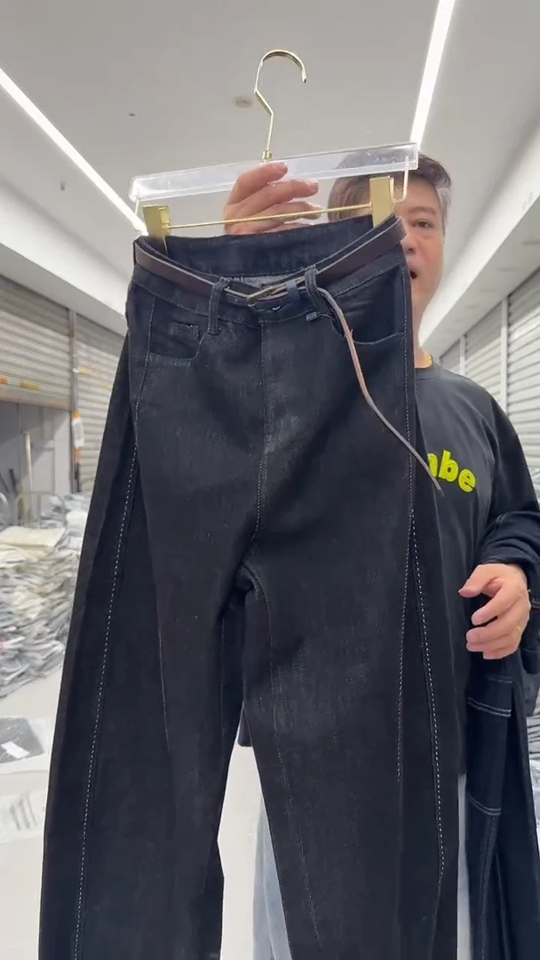 老爹裤黑金牛仔裤59.9
