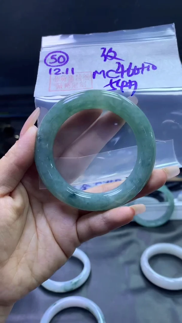 未镶嵌定制翡翠50手镯54纹+460元+拍一发一