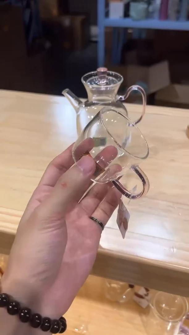 禾器-悦心壶-浅粉色+清禾杯浅粉1只