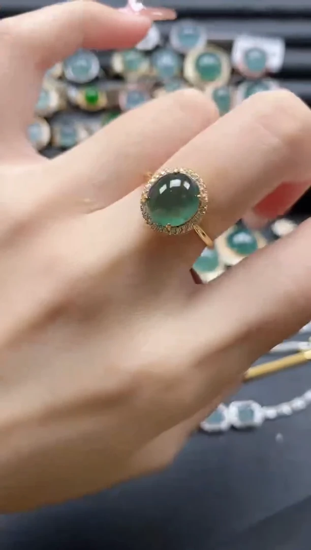 【闪购商品】翡翠戒指银S925镶嵌51151