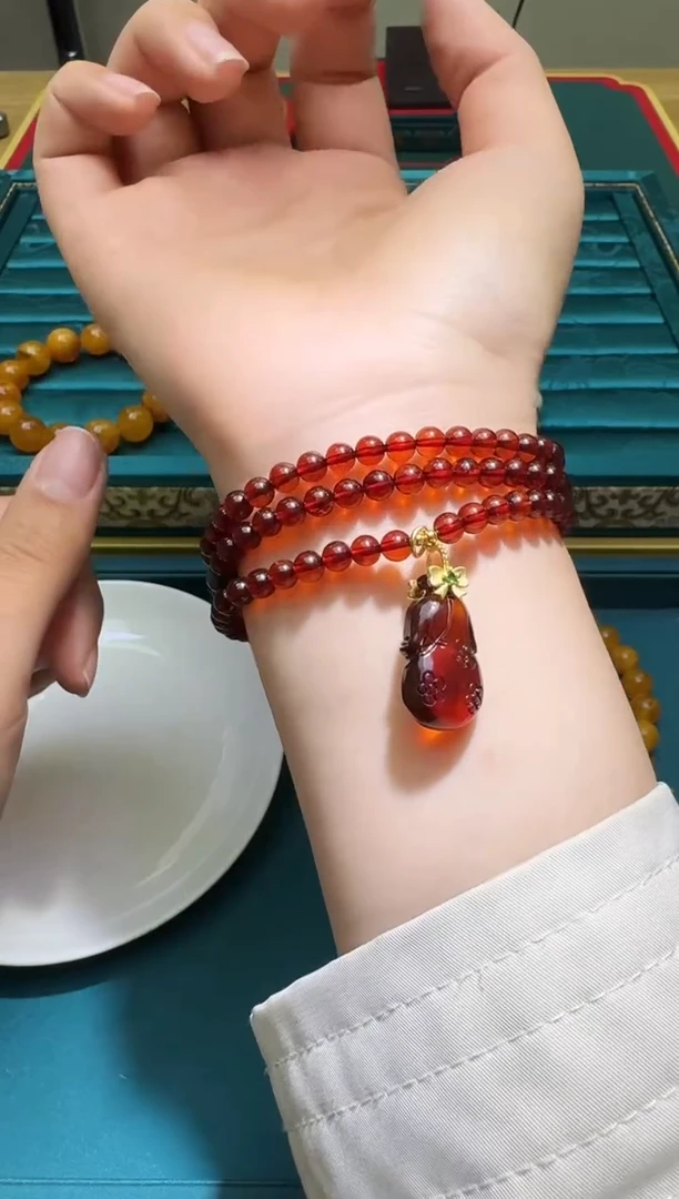 手链琥珀未镶嵌三*儿多样性发一件 526