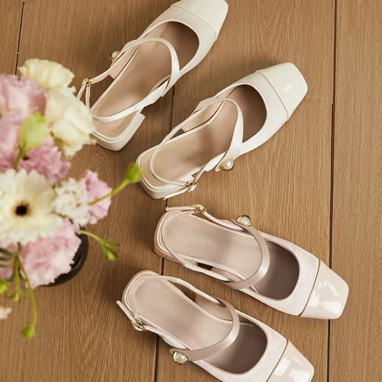 MC3-01新款包头凉鞋女新款夏季复古新中式单鞋小香风玛丽珍鞋