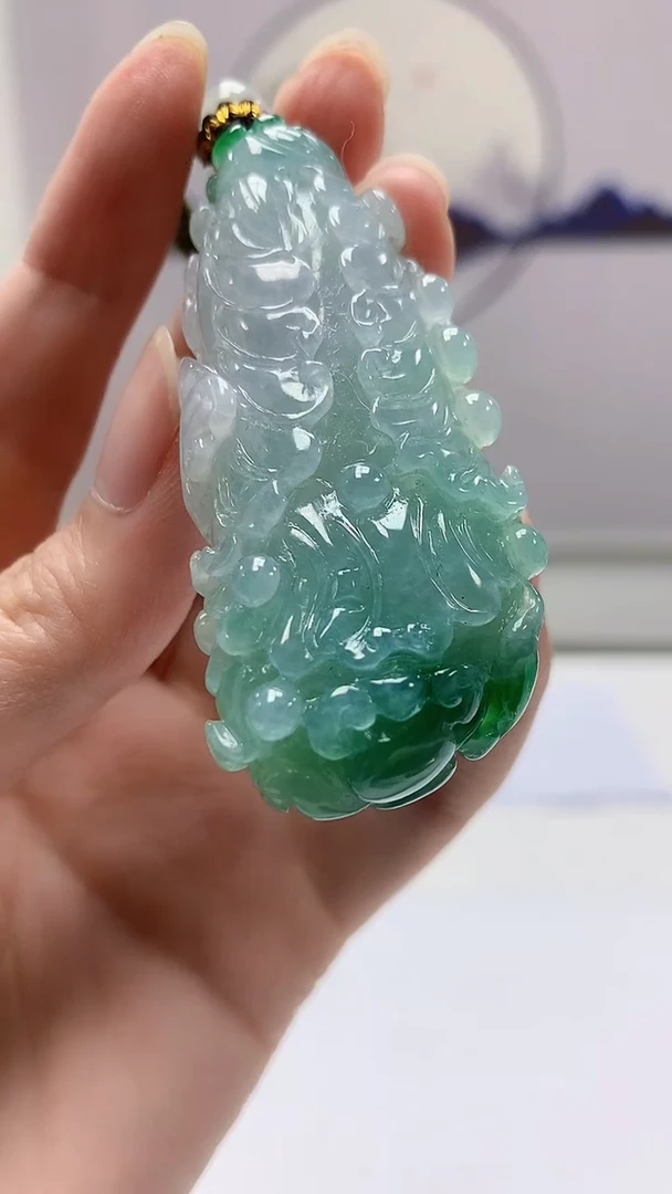 【闪购商品】定制翡翠未镶嵌4902zm-毛货挂件白菜122