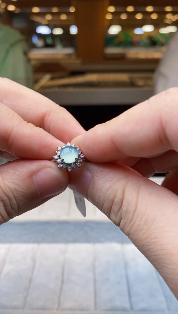 翡翠戒指未镶嵌天然翡翠拍一发一多样性发货