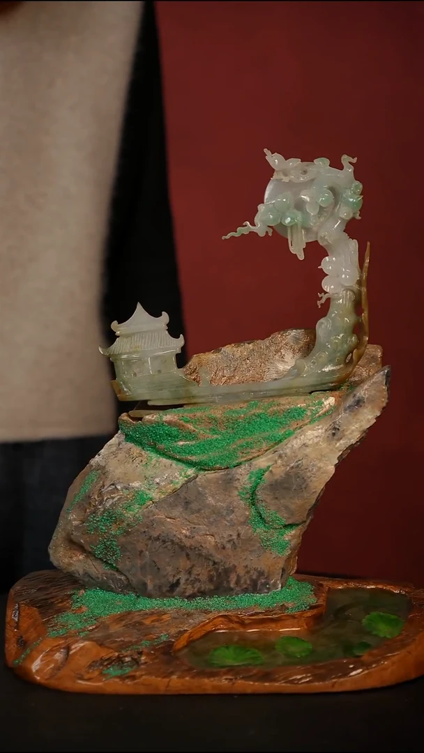 未镶嵌摆件翡翠天空之城