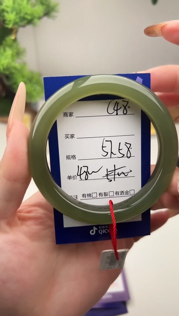 未镶嵌手镯和田玉微色差C48