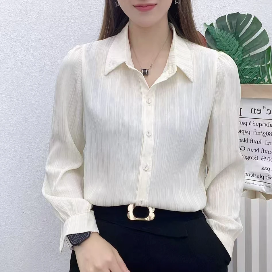 春季新款衬衫女士百搭设计感小众长袖衬衣时尚洋气显瘦气质上衣
