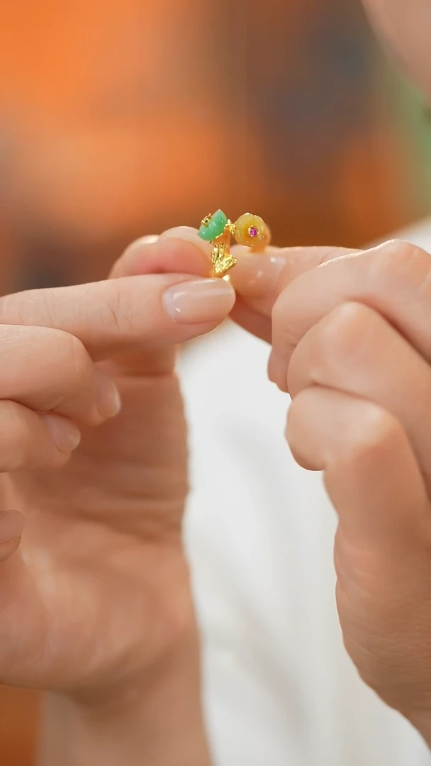 翡翠戒指银S925镶嵌新款