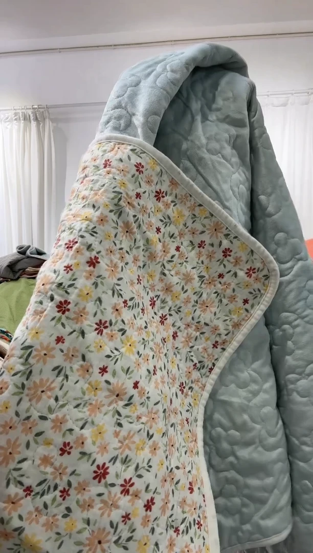 棉90*200纯棉绒床盖3号微瑕