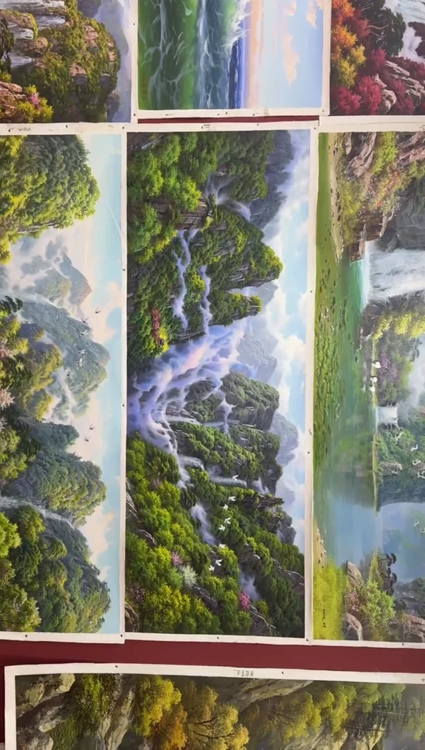 油画【69号】约2.2米丨朝鲜原创纯手绘孤品油画丨顺丰包邮