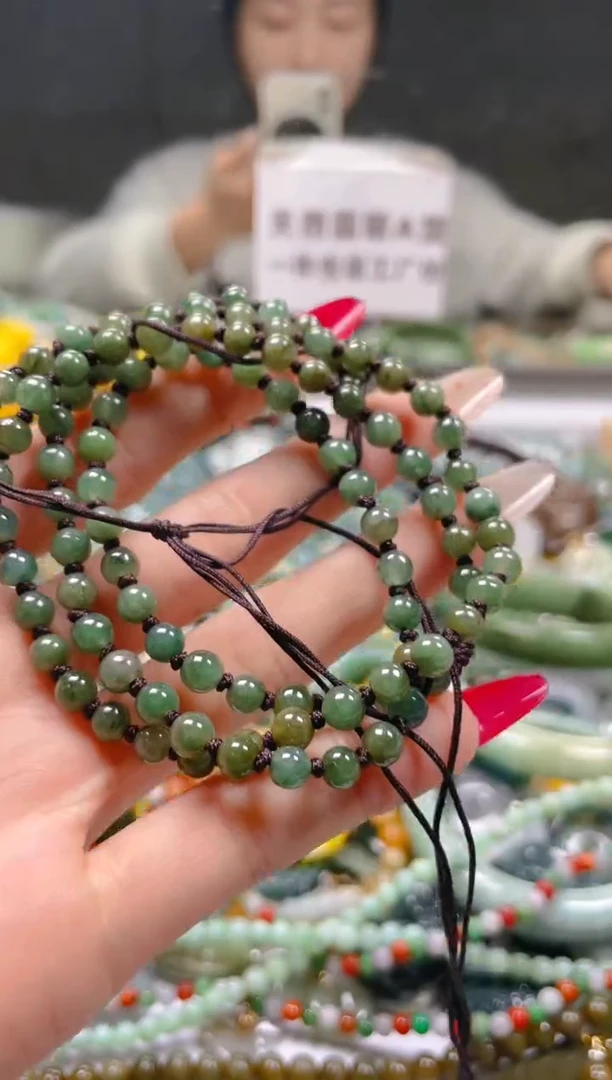 【闪购商品】翡翠颈饰未镶嵌5MM/J/翡翠A货一图一物