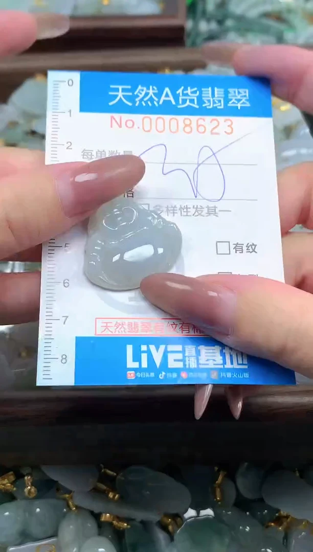 颈饰未镶嵌翡翠净货挂件-8623