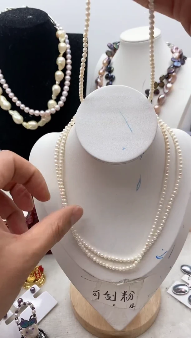 【闪购商品】淡水珍珠颈饰钛钢75