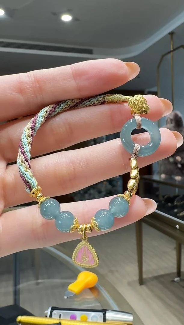 银S925镶嵌手绳翡翠手绳