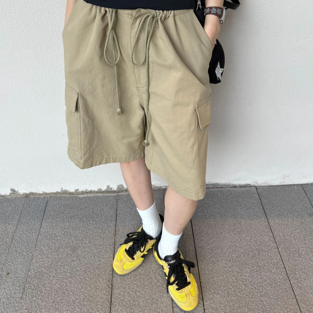 来自b0【抽绳工装中裤】休闲宽松美式工装五分短裤【B7640】