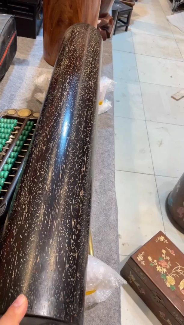 木生****真珍藏老货...紫檀...横财摆件