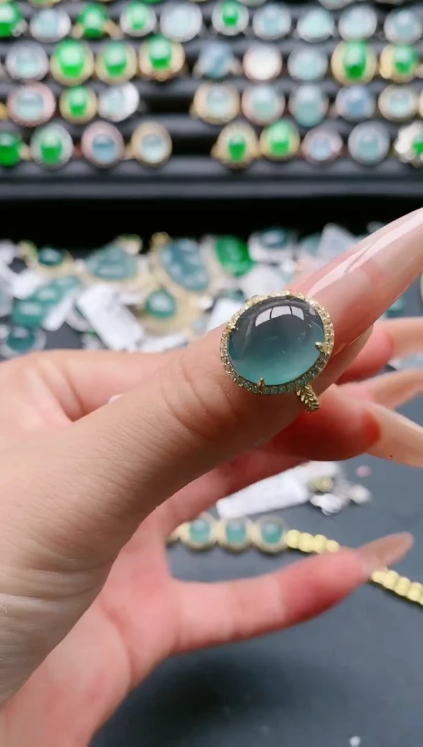 【闪购商品】翡翠戒指银S925镶嵌11111