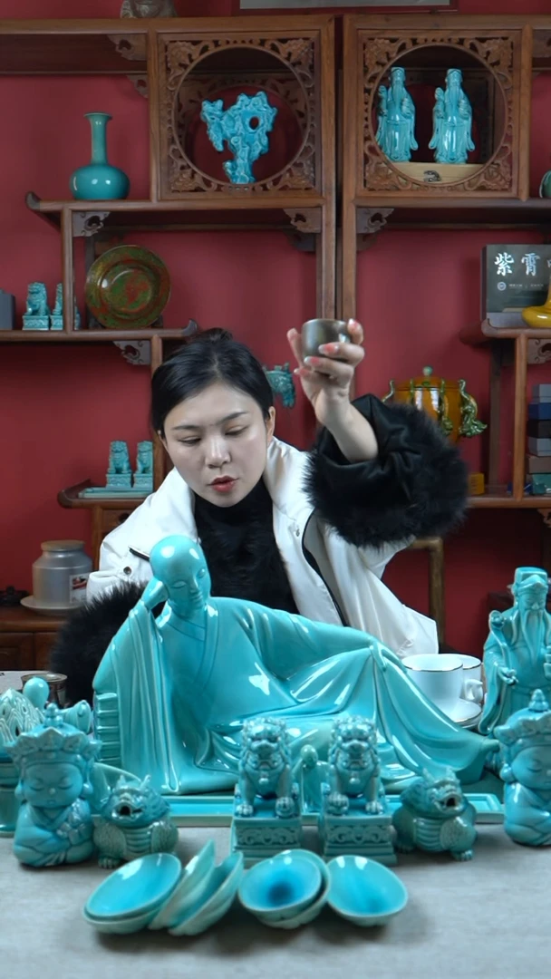 成品琉璃 武当官窑松瓷窑变茶杯 一件多样性发货