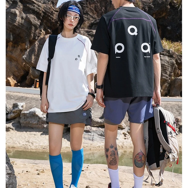 25夏季休闲款速干运动舒适时尚宽松短袖T恤男女同款