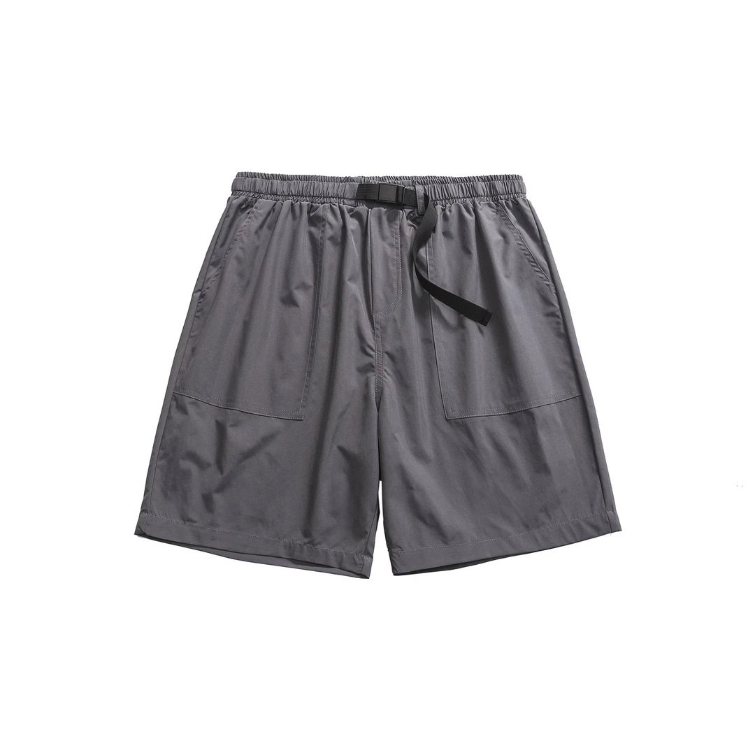 N584短裤  夏季新款男装日系潮牌黑色短裤宽松休闲五分裤