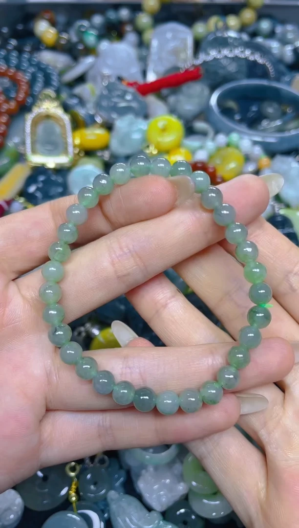 颈饰未镶嵌翡翠5MM/ H /翡翠A货，一件也是批发价