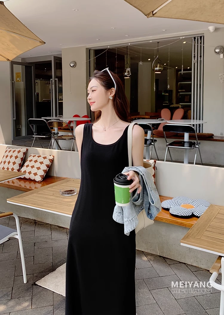 美洋MEIYANG【现货】乌托邦连衣裙 云梯棉慵懒方圆领无袖背心裙