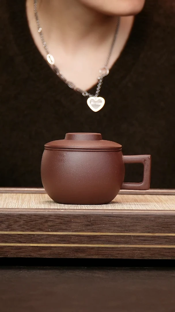 茶壶紫砂龙蛋 盖杯三件套