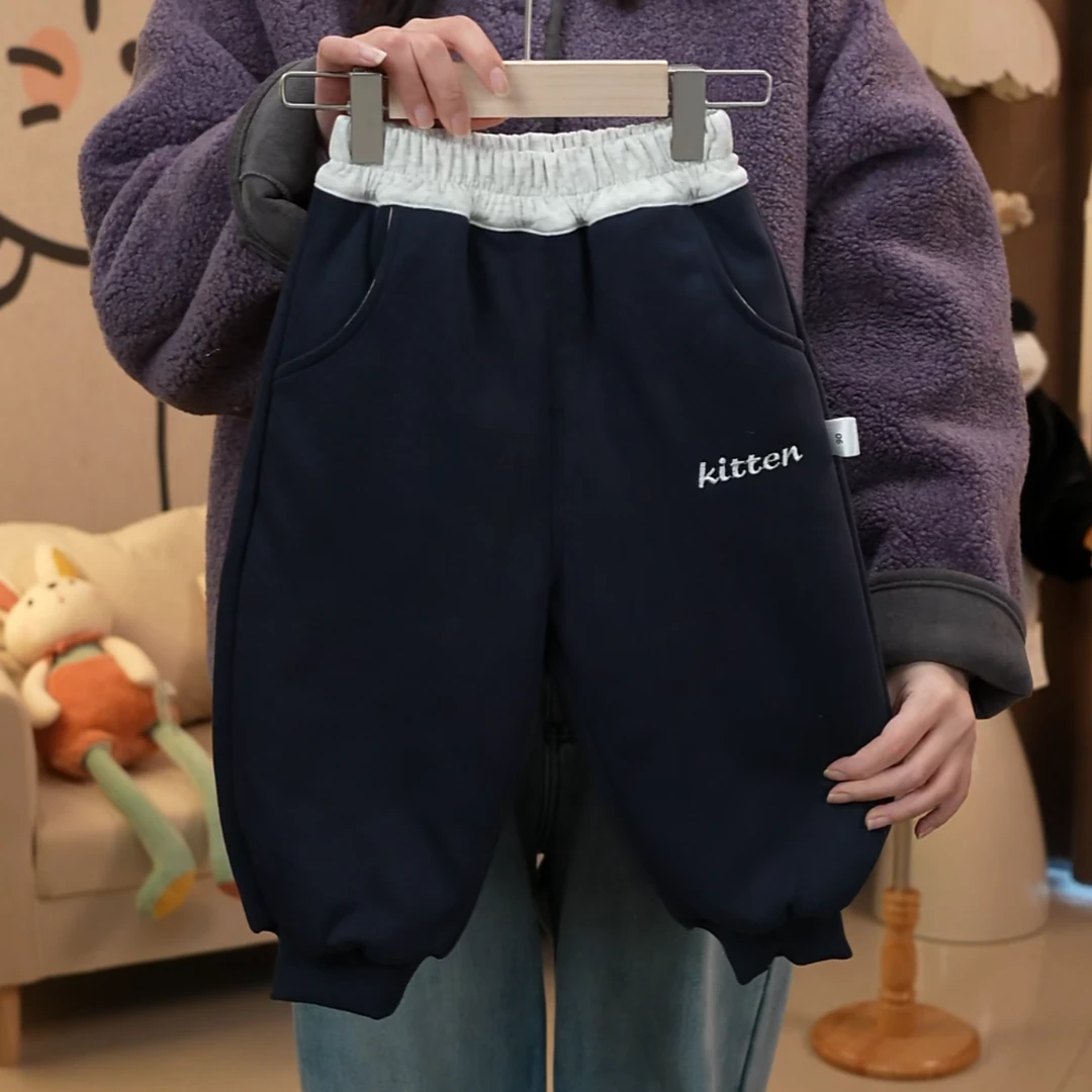 秋冬新款加棉加厚卫裤韩版运动休闲棉花裤-245