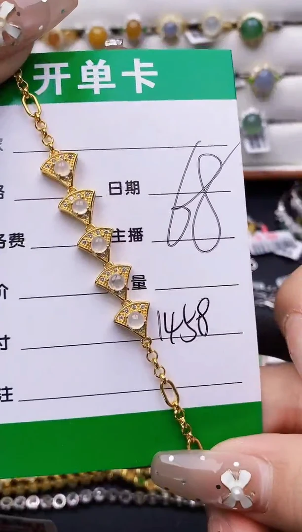 翡翠戒指银S925镶嵌1458