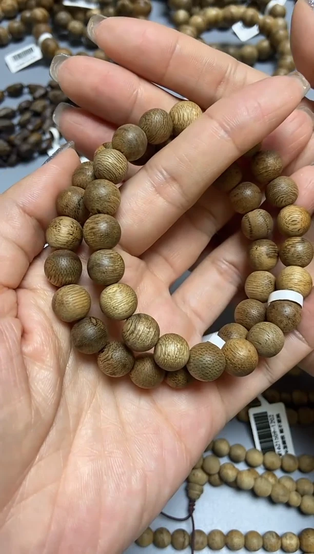 沉香手串文莱1.0圆珠单圈多样性发其一