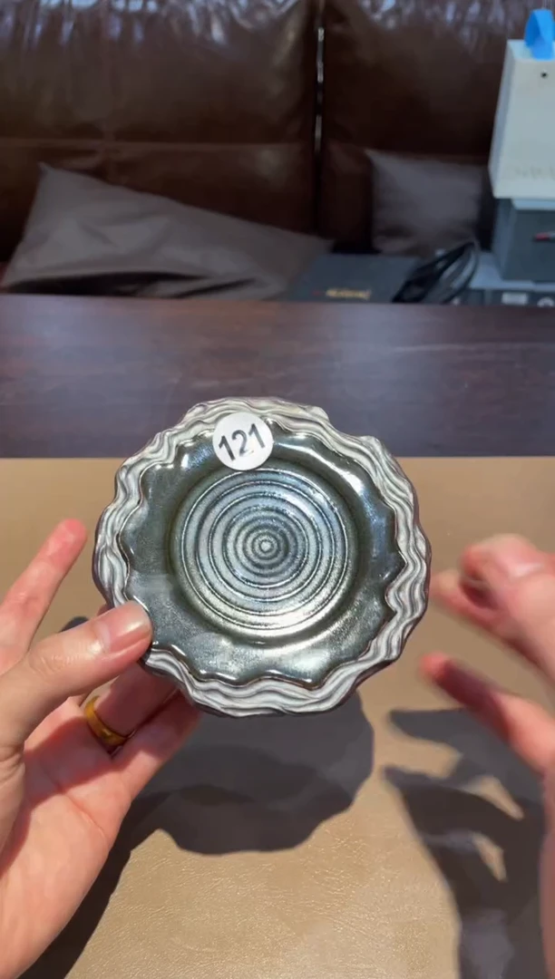 121窑承青瓷海浪杯垫
