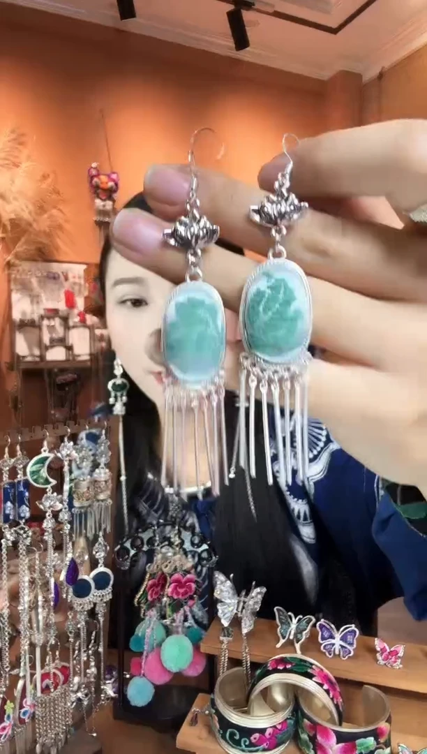 刺绣纯手工民族风耳环