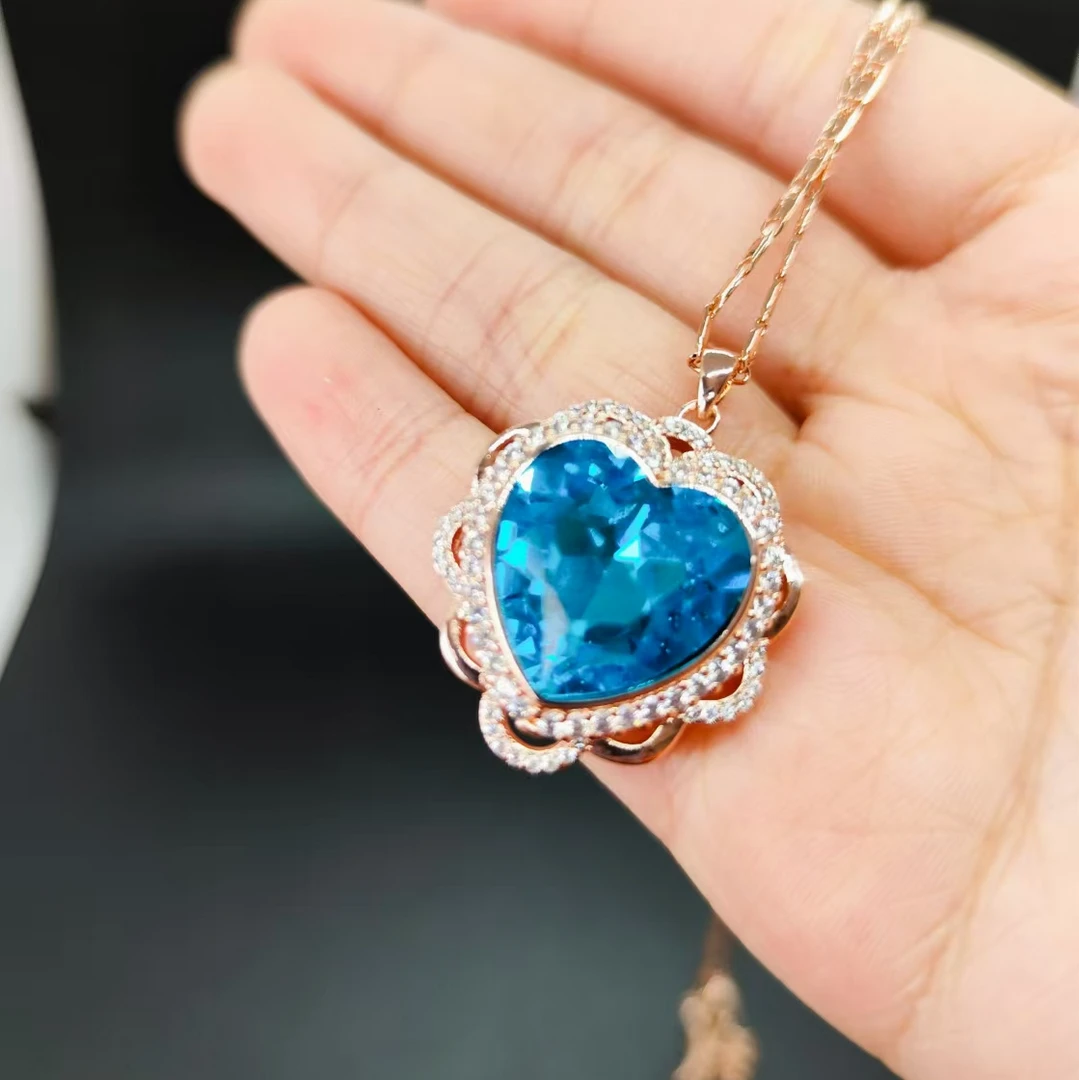 【南非库里南】NFKLN 高端奢华定制 玫瑰金海洋之心吊坠 108