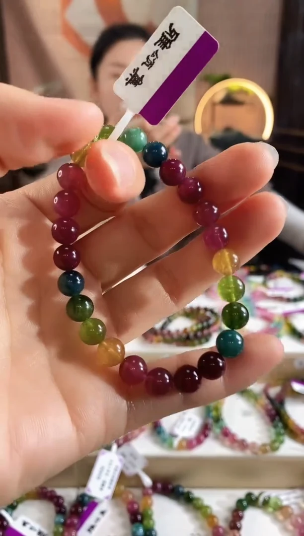 未镶嵌手链碧玺G2473单圈颜色微差发1