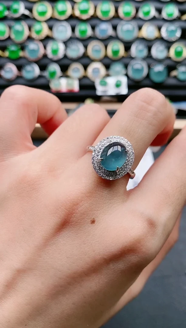 【闪购商品】翡翠戒指银S925镶嵌1111