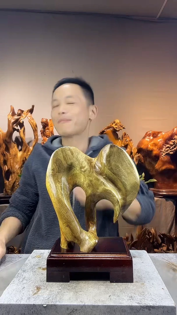 金丝楠浩**尚小叶桢楠随行摆件27