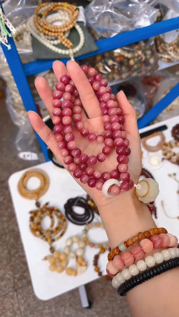 吊坠菩提根/象牙果乌梅子酱桶珠108项链