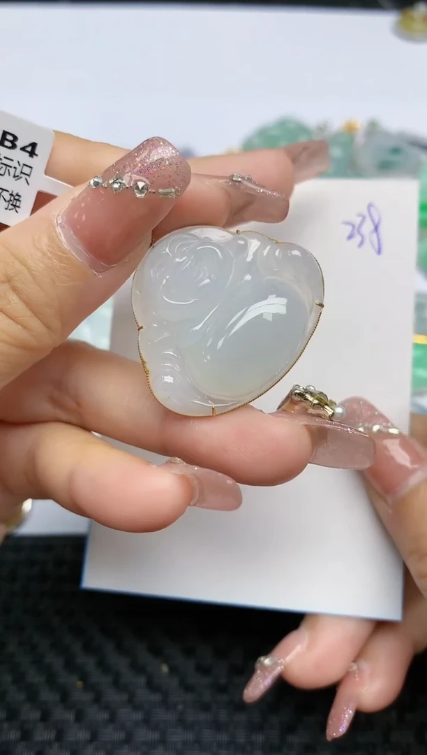 【闪购商品】翡翠颈饰18K金镶嵌天然A货翡翠 238