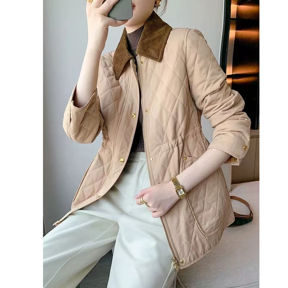 【锦衣服饰】16232翻领拼接外套