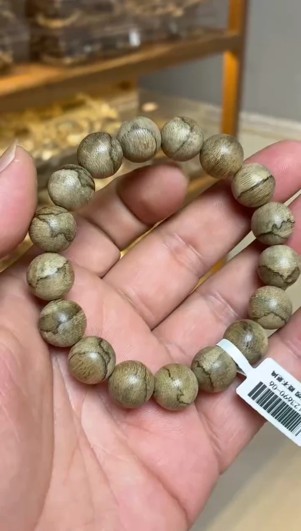 沉香手串 达拉干圆珠单圈虎斑1.3多样性发其一