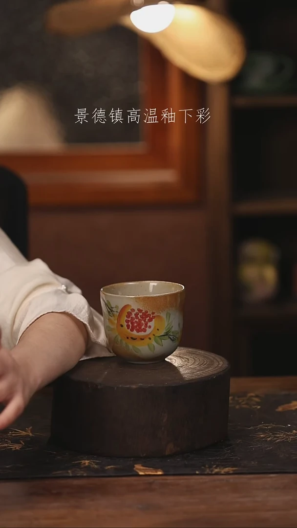 陶瓷景德镇高温釉下手绘陶瓷@L626@