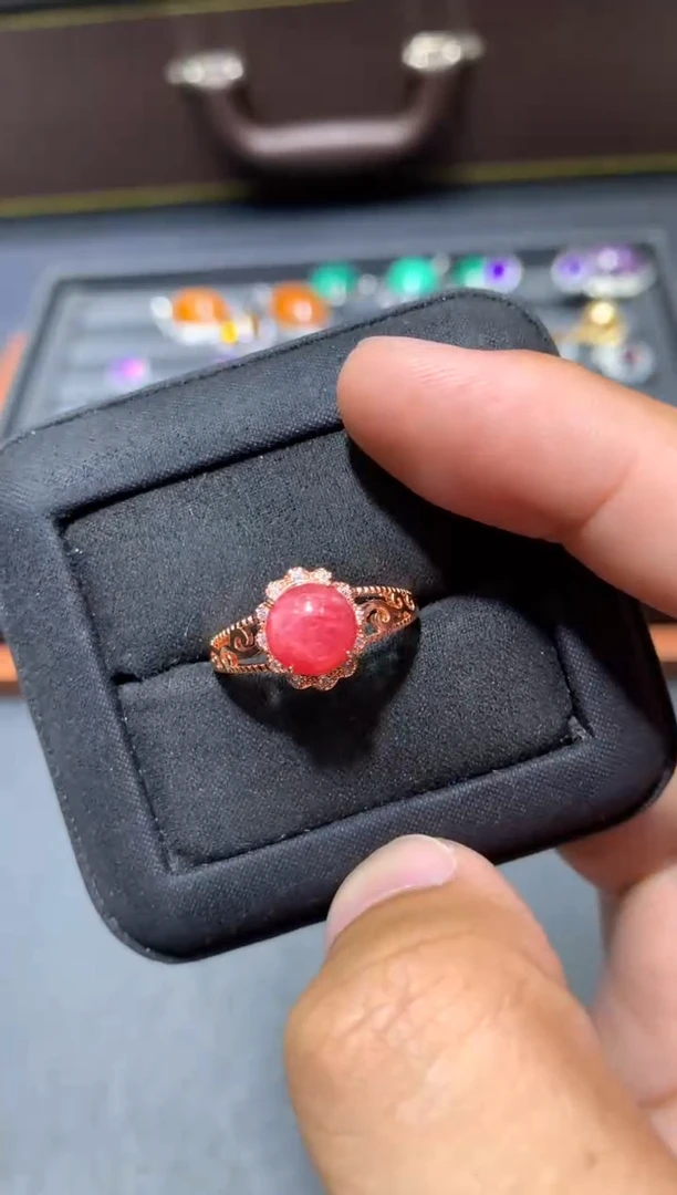 蔷薇辉石未镶嵌戒指P24【多样性发其一】