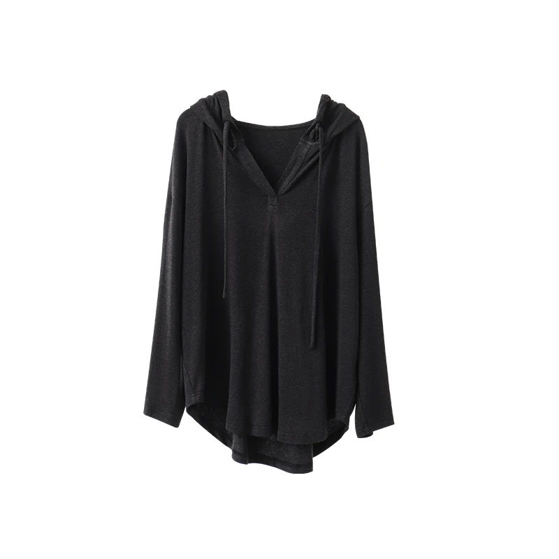 【ins松弛帽衫】显瘦条纹针织衫女时尚宽松T恤上衣 QT232003