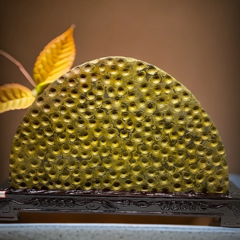 灵璧石金钱石摆件